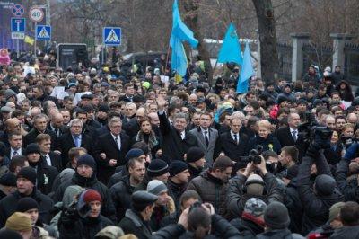 Президент та високі іноземні гості взяли участь у багатотисячному Марші Гідності в Києві