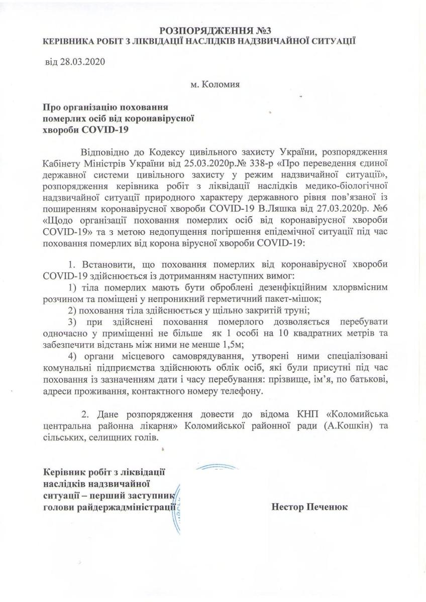 Розпорядження