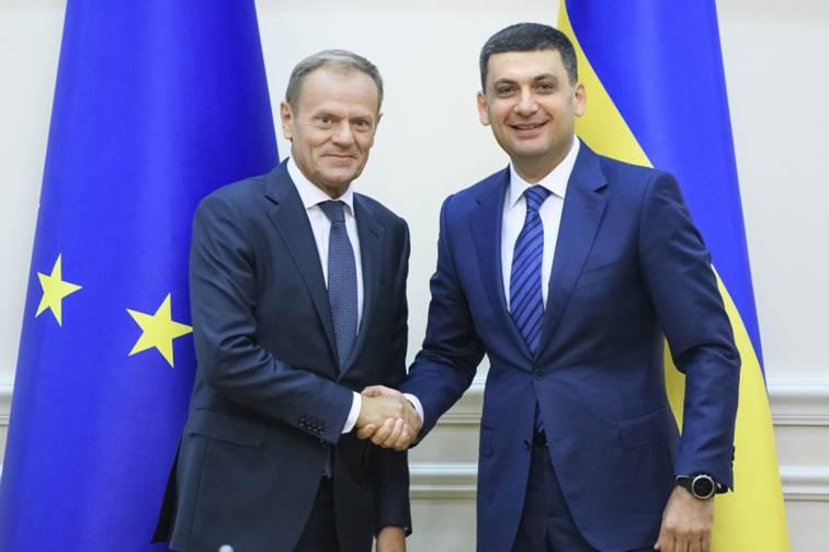 Питання підтримки України з боку ЄС – це питання захисту спільних цінностей і норм міжнародного права, – Володимир Гройсман під час зустрічі з Президентом ЄР Питання підтримки України з боку ЄС – це питання захисту спільних цінностей і норм міжнародного права, – Володимир Гройсман під час зустрічі з Президентом ЄР